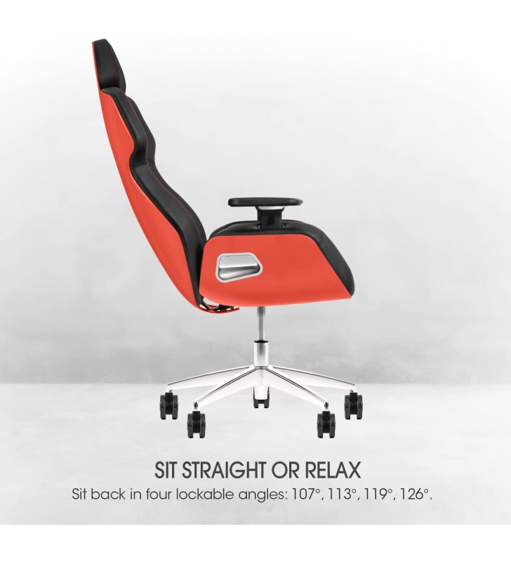 Thermaltake Argent E700 Real Leather Gaming Chair (Flaming Orange) Design by Studio F∙A∙Porsche, GGC-ARG-BRLFDL-01