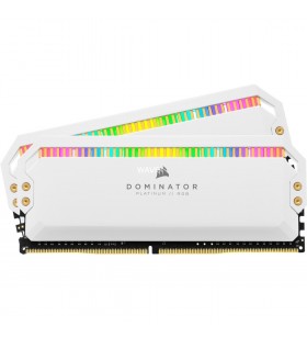 Kit Corsair  DIMM 32GB DDR4-3200, memorie (alb, CMT32GX4M2E3200C16W, Dominator Platinum RGB)