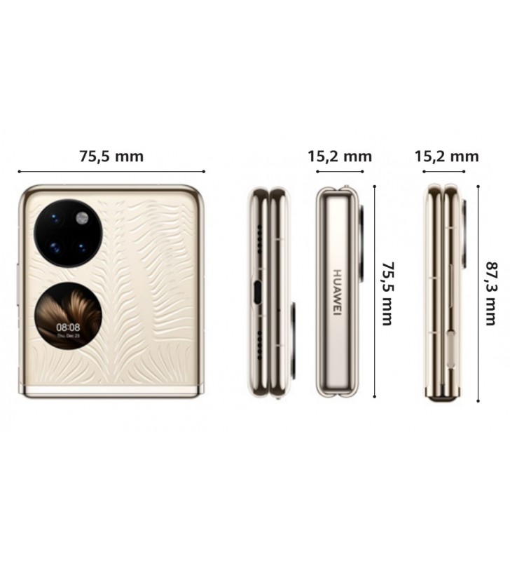Huawei P50 Pocket 17,5 cm (6.9") Dual SIM EMUI 12.0 4G USB tip-C 8 Giga Bites 256 Giga Bites 4000 mAh Alb