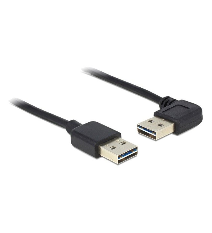 DeLOCK  USB 2.0 AA 90° Easy USB (83467), cablu (negru, 5 metri)