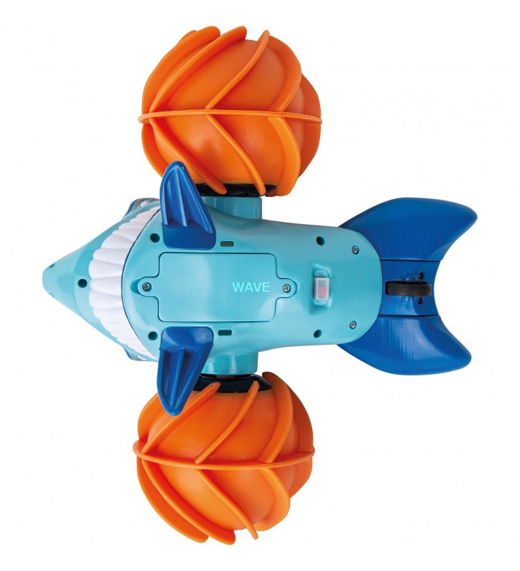 Carrera  RC Sharkky - Pește amfibie (albastru/portocaliu, 1:16)