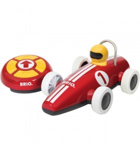 Mașină de curse BRIO  RC cu telecomandă, vehicul de jucărie (Rosu alb)