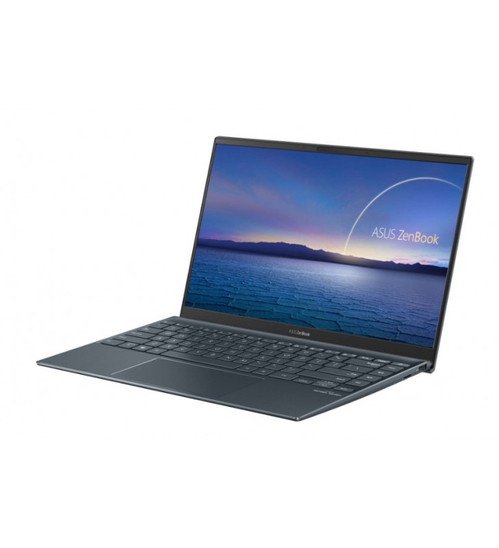 Laptop ASUS ZenBook 14 UM425QA-KI180W, AMD Ryzen 5 5600H, 14inch, RAM 16GB, SSD 512GB, AMD Radeon Graphics, Windows 11, Pine Grey