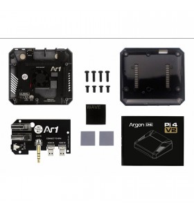 Carcasa Joy-IT  pentru Raspberry Pi 4 Argon One V2 (negru, pentru Raspberry Pi 4 B)