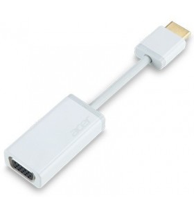 Acer NP.CAB1A.001 adaptor pentru cabluri video VGA (D-Sub) HDMI Tip A (Standard) Alb