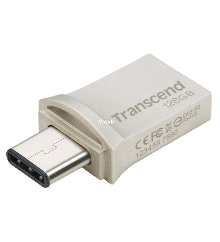 Unitate flash USB Transcend JetFlash 890 de 128 GB (argint)