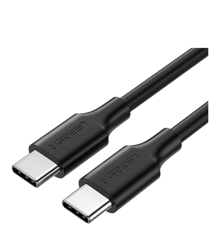 CABLU alimentare si date Ugreen, "US286", Fast Charging Data Cable pt. smartphone, USB Type-C la USB Type-C 60W/3A, nickel plating, PVC, 1m, negru "50997" (include TV 0.06 lei) - 6957303859979