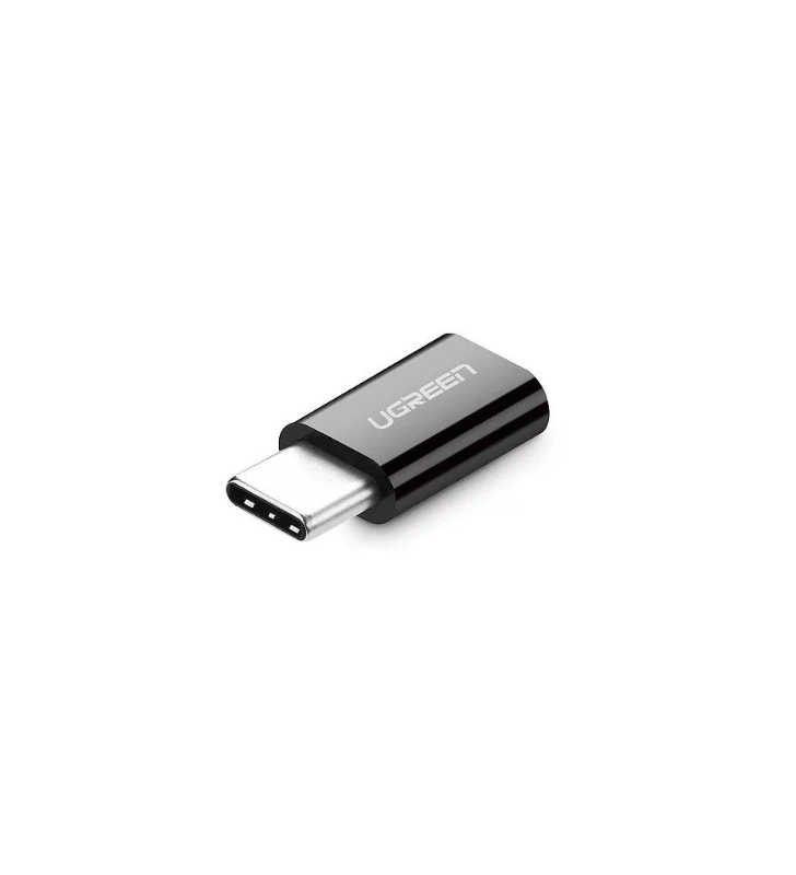 ADAPTOR Ugreen, "US157", USB Type-C(T) to micro USB(M), negru "30391" (include TV 0.06 lei) - 6957303833917