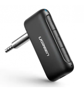 ADAPTOR Bluetooth Jack 3.5 Ugreen, "CM276" acumulator inclus, microfon inclus, convertor audio wireless, versiune bluetooth 5.0, negru "70303" (include TV 0.18lei) - 6957303873036