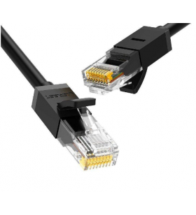 PATCH CORD UTP Ugreen Cat6, "NW102" fire din cupru, flat cable, viteza maxima 1 Gbps, 3m, negru "50175" (include TV 0.06 lei) - 6957303851751