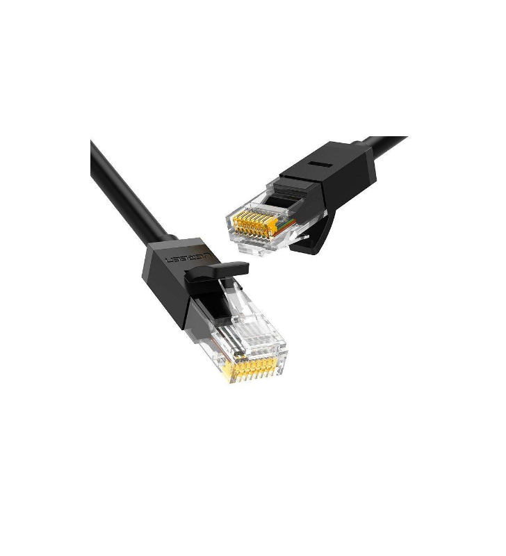 PATCH CORD UTP Ugreen Cat6, "NW102" fire din cupru, flat cable, viteza maxima 1 Gbps, 5m, negru "50176" (include TV 0.06 lei) - 6957303851768