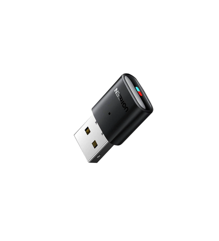 ADAPTOARE  Bluetooth Ugreen, "CM408" conectare prin USB 2.0, distanta 10 m (pana la), Bluetooth v5.0, antena interna, negru "10928" (include TV 0.18lei) - 6957303819287