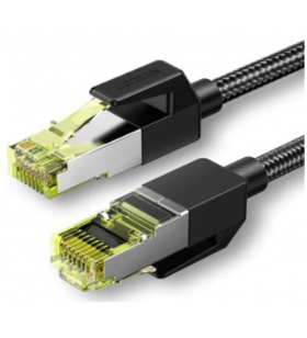 PATCH CORD UTP Ugreen Cat7, "NW150" fire din cupru, tiny cable, viteza maxima 10 Gbps, braided, 3m, negru "80424" (include TV 0.06 lei) - 6957303884247
