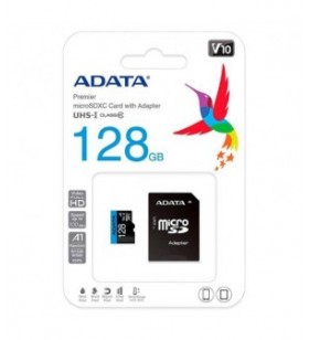 CARD MicroSD ADATA, 256 GB, microSDHC, clasa 10, standard UHS-I U1, "AUSDX256GUICL10-RA" (include TV 0.03 lei)