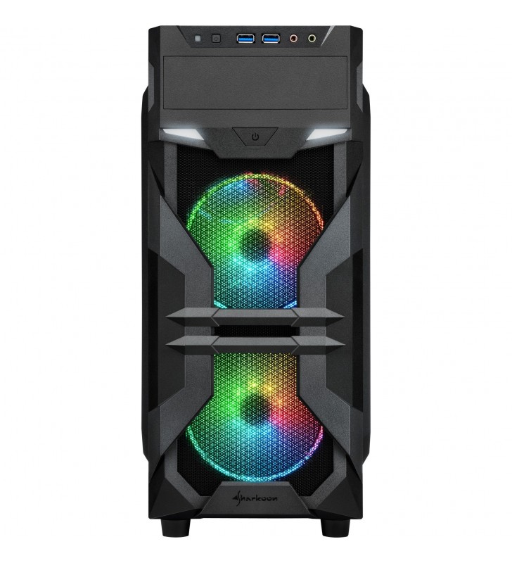 Sharkoon  VG7-W RGB, carcasă turn (negru, panou lateral acrilic)