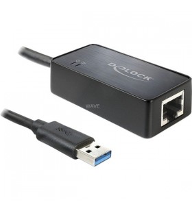 Adaptor DeLOCK  USB3.0 la gigabit LAN, adaptor LAN (negru)