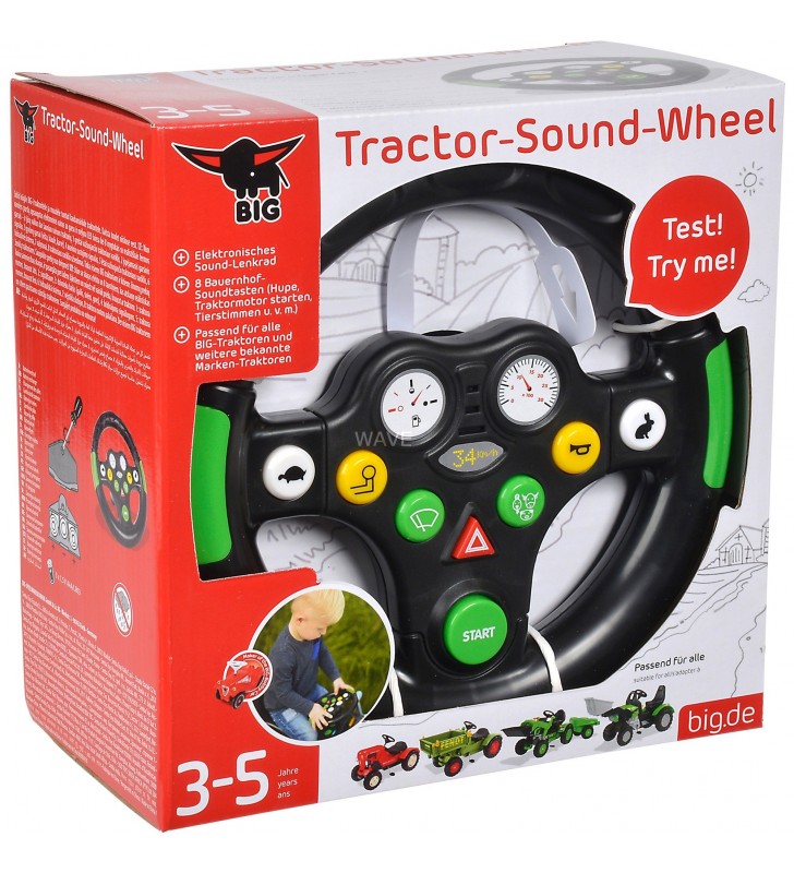 BIG  Tractor Sound Wheel, volan jucarie (negru)