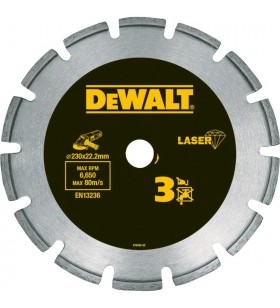 Disc de tăiere diamantat DeWALT DT3763, sudat  cu laser (230 mm)