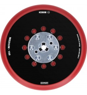 Placă de suport universal Bosch Expert cu mai multe orificii, dur mediu, Ø150 mm, M8+5/16", suport de șlefuit (negru, pentru șlefuitoare excentrice)
