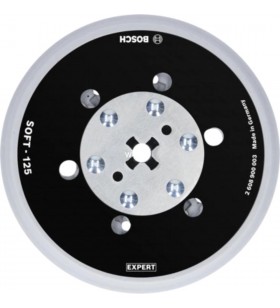 Placă de suport universal Bosch Expert cu găuri multiple, moale, Ø125 mm, M8+5/16", suport de șlefuit (negru, pentru șlefuitoare excentrice)