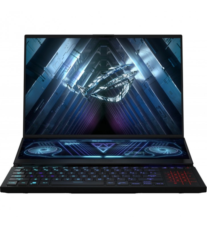 Laptop ASUS Gaming 16'' ROG Zephyrus Duo 16 GX650RS, QHD+ 165Hz, Procesor AMD Ryzen™ 9 6900HX (16M Cache, up to 4.9 GHz), 64GB DDR5, 2x 2TB SSD, GeForce RTX 3080 8GB, Win 11 Home, Black