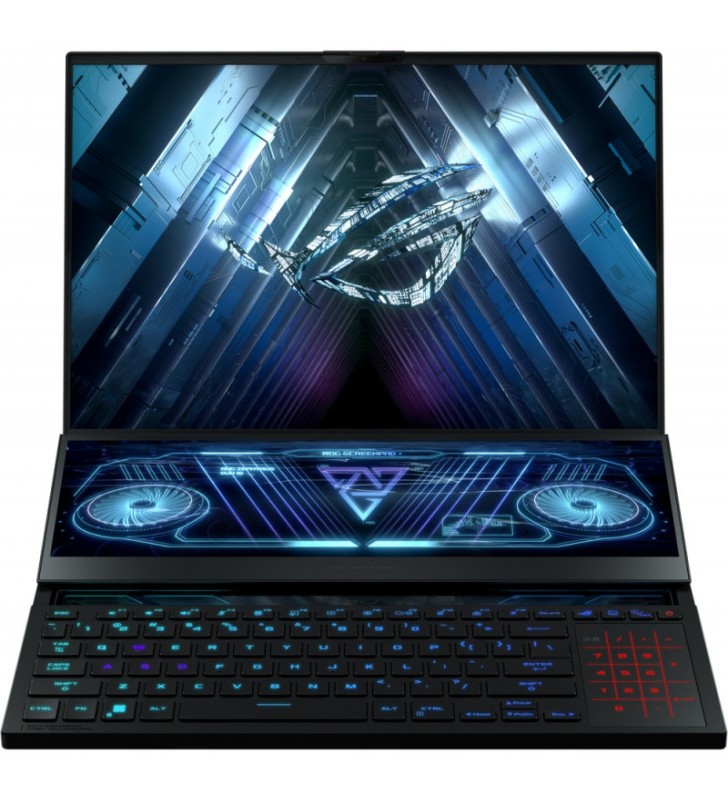Laptop ASUS Gaming 16'' ROG Zephyrus Duo 16 GX650RS, QHD+ 165Hz, Procesor AMD Ryzen™ 9 6900HX (16M Cache, up to 4.9 GHz), 64GB DDR5, 2x 2TB SSD, GeForce RTX 3080 8GB, Win 11 Home, Black