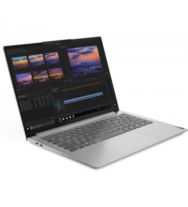 Ultrabook Lenovo 14'' Yoga Slim 7 Pro 14ACH5 O, 2.8K OLED 90Hz, Procesor AMD Ryzen™ 7 5800H (16M Cache, up to 4.4 GHz), 16GB DDR4, 1TB SSD, Radeon, Win 11 Home, Light Silver