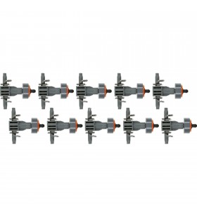Capete de picurare în linie GARDENA  , egalizarea presiunii (gri/portocaliu, 10 bucăți)