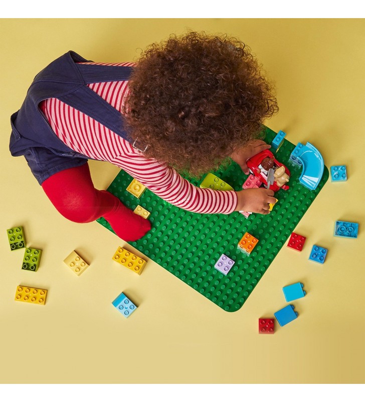LEGO  10980 Green DUPLO Jucărie de construcție cu placă de construcție (verde, placă de bază pentru seturi DUPLO, jucării de construcție pentru copii mici)