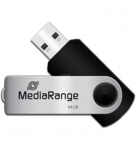 MediaRange  Flexi Drive 64 GB, stick USB (negru/argintiu, USB-A 2.0)