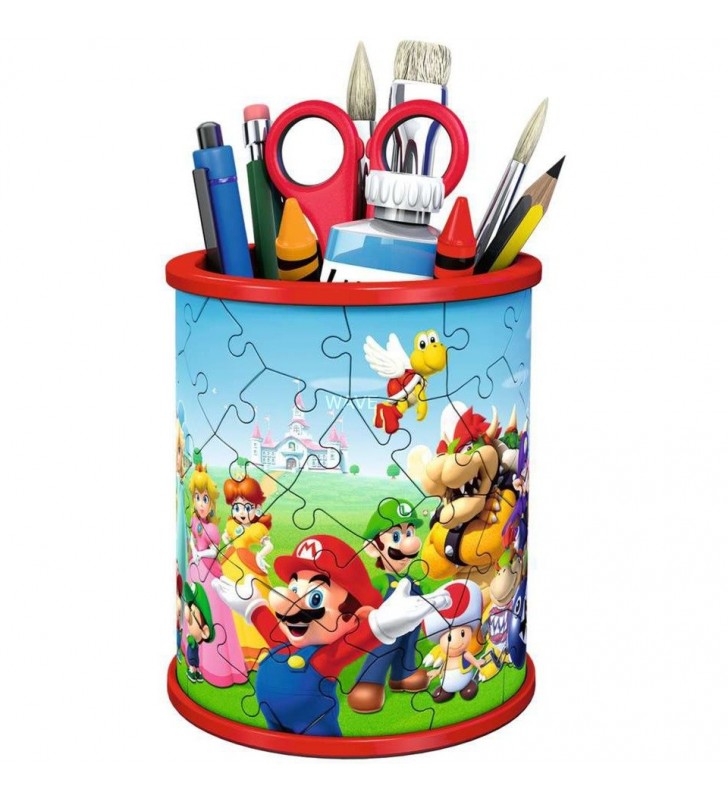 Ravensburger  3D Puzzle Utensila Super Mario (suport stilou pentru fanii Super Mario de la 6 ani)