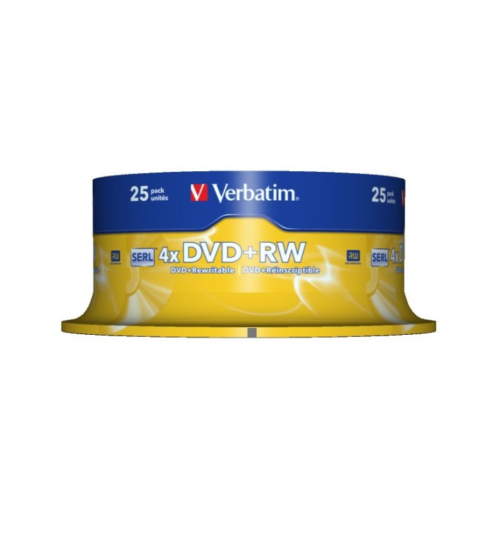 Verbatim DVD+RW Matt Silver 4,7 Giga Bites 25 buc.