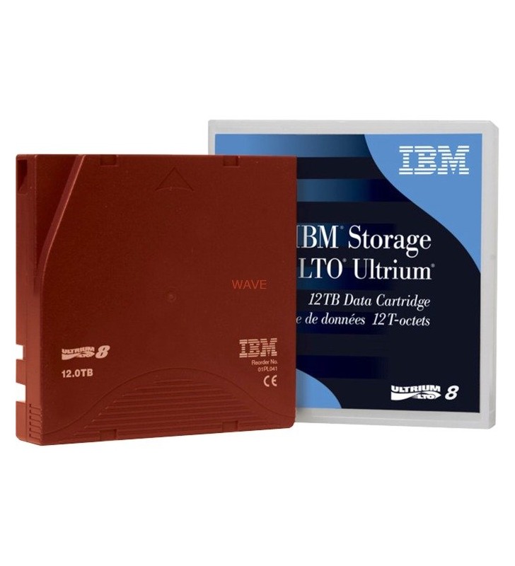 IBM  LTO8 Mediu 30TB, Streamer Mediu (roșu-închis)
