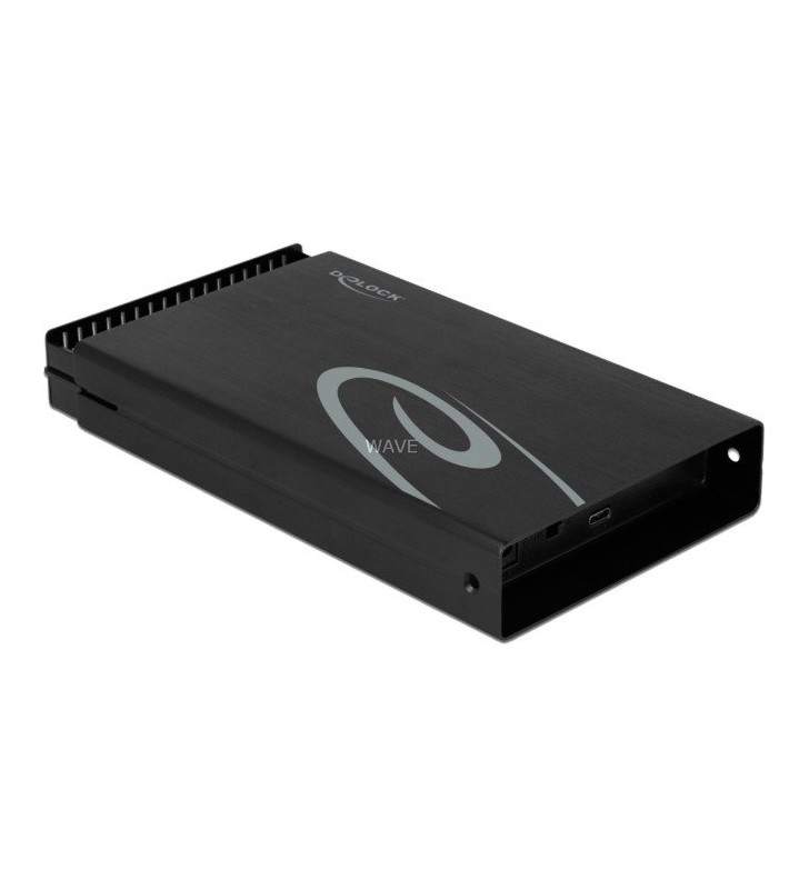 Carcasă externă DeLOCK  pentru HDD SATA de 3,5 inchi cu SuperSpeed ​​​​USB 10 Gbps (USB 3.2 Gen 2), carcasă pentru unități (negru)