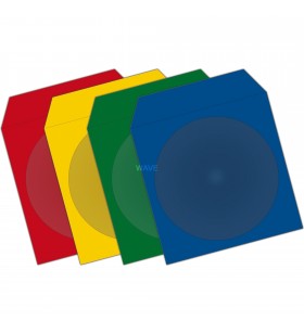 MediaRange  CD/DVD husă de hârtie pachet color, husă de protecție (100 bucăți, vrac)