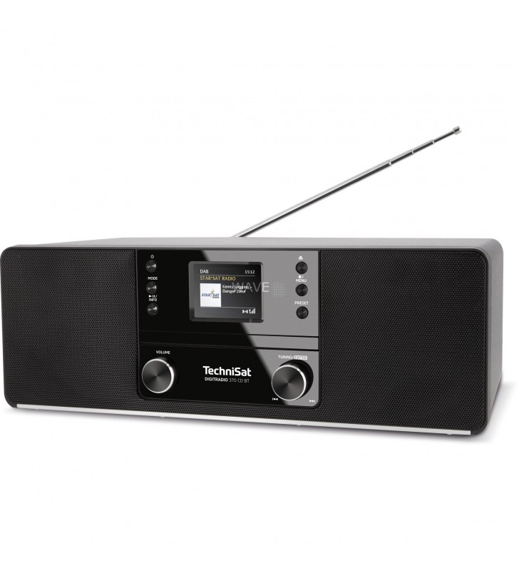 TechniSat  DIGITRADIO 370 CD BT, radio baie (negru, DAB, FM, CD, Bluetooth)