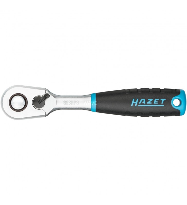 Clichet reversibil Hazet  HiPer 863HPS, 1/4" (negru/albastru, unghi de operare 4°, blocare de siguranță)