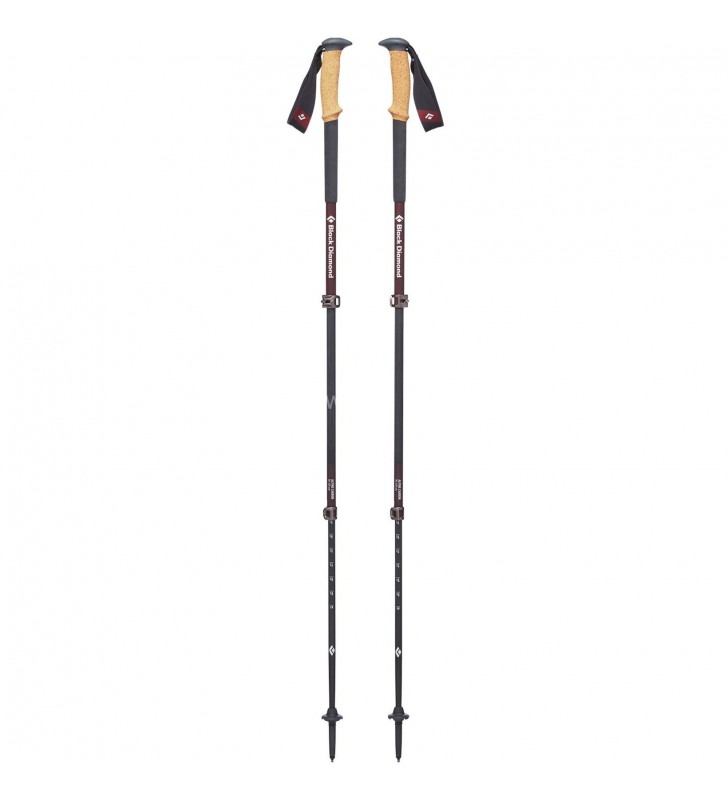 Bețe de trekking Black Diamond  Alpine Carbon Cork (femei), echipament de fitness (maro/gri, 1 pereche, 95-125 cm)