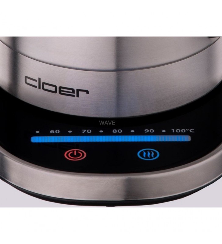 Fierbător Cloer  Touch 4459 (oțel inoxidabil (periat)/negru, 1,7 litri)