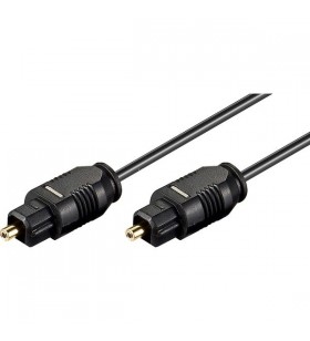 cablu goobay toslink  , cablu fibră optică conector toslink (negru, 1,5 metri)