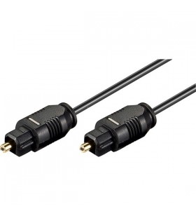 cablu goobay toslink  , cablu fibră optică conector toslink (negru, 10 metri)