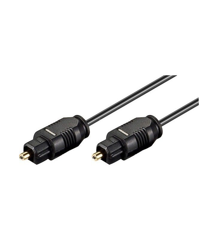 cablu goobay toslink  , cablu fibră optică conector toslink (negru, 5 metri)