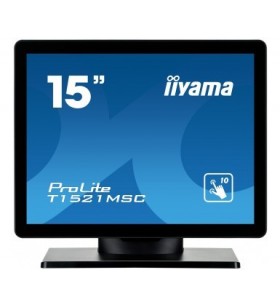 iiyama ProLite T1521MSC-B1 monitoare cu ecran tactil 38,1 cm (15") 1024 x 768 Pixel Negru Multi-touch Platou de masă