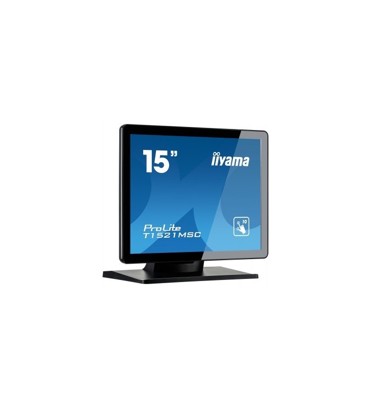 iiyama ProLite T1521MSC-B1 monitoare cu ecran tactil 38,1 cm (15") 1024 x 768 Pixel Negru Multi-touch Platou de masă