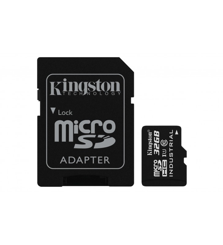 32GB MICROSDHC UHS-I CLASS 10/INDUSTRIAL TEMP CARD+ ADAPTER