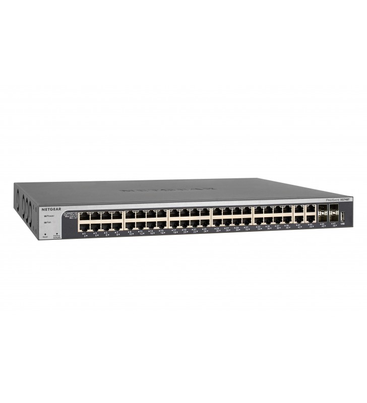 Netgear XS748T-100NES switch-uri Gestionate L2+/L3 10G Ethernet (100/1000/10000) Negru