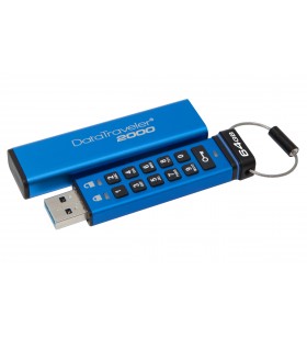 Kingston Technology DataTraveler 2000 64GB memorii flash USB 64 Giga Bites USB Tip-A 3.2 Gen 1 (3.1 Gen 1) Albastru