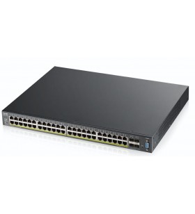Zyxel XGS2210-52HP Gestionate L2 Gigabit Ethernet (10/100/1000) Negru 1U Power over Ethernet (PoE) Suport