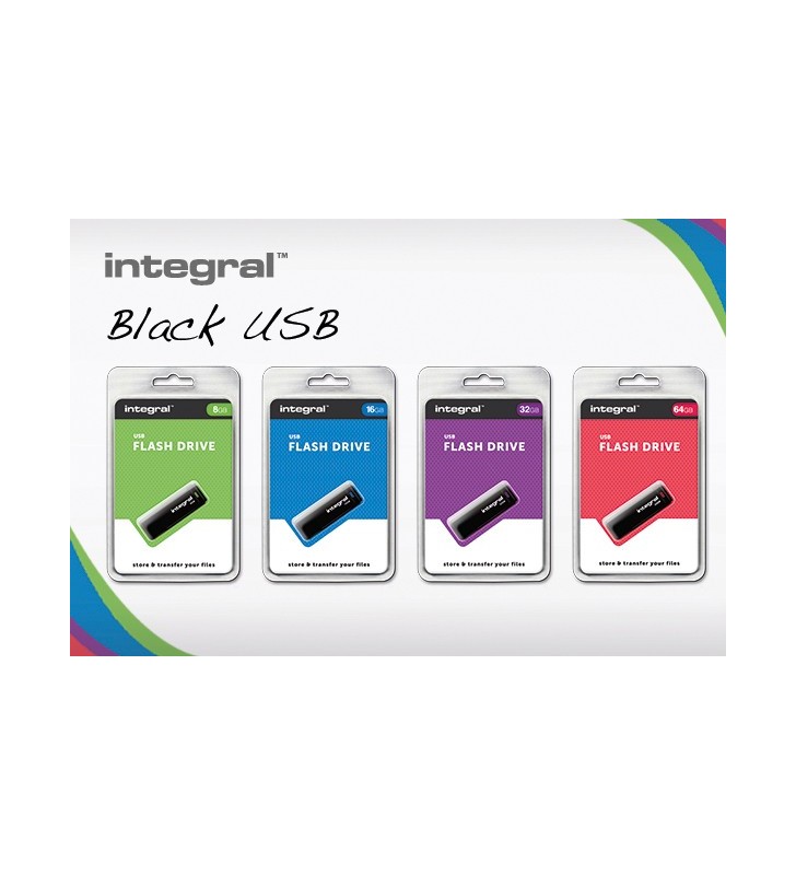 Integral BLACK memorii flash USB 16 Giga Bites USB Tip-A 2 Negru