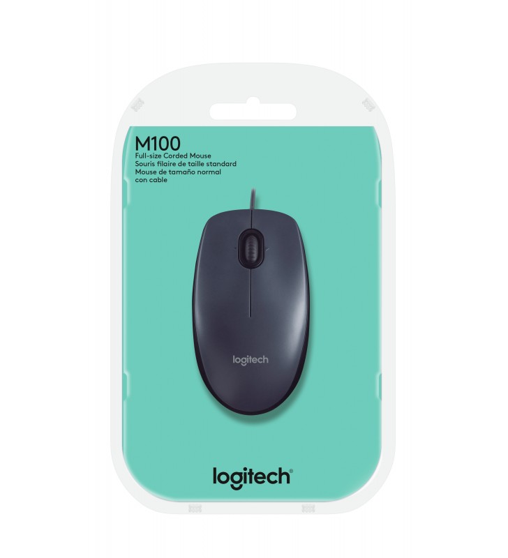 Logitech M100 mouse-uri USB Optice 1000 DPI Ambidextru
